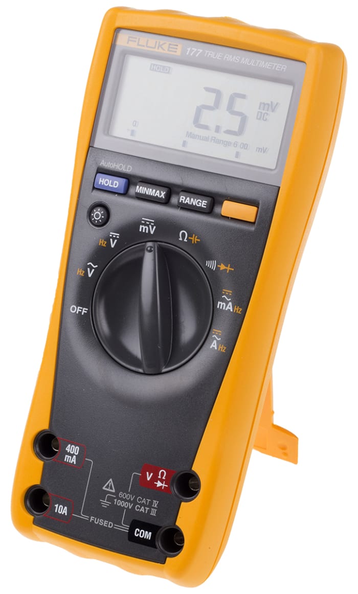 Fluke 177 Fluke Fluke 177 Handheld Digital Multimeter, True RMS, 10A