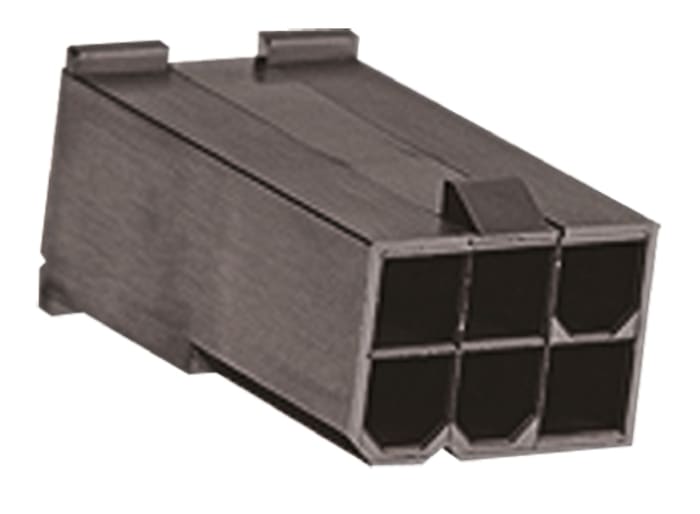 Molex, Mini-Fit Jr. Male PCB Housing, 4.2mm Pitch, 6 Way, 2 Row