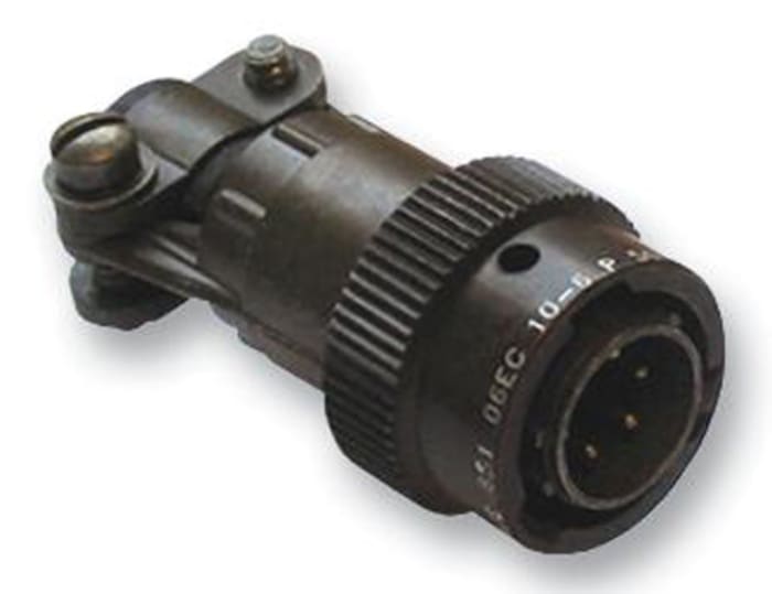 Souriau Sunbank by Eaton, 851, Copper Alloy 6 Way Cable Mount MIL Spec Circular Connector Plug, Pin Contacts,Shell Size