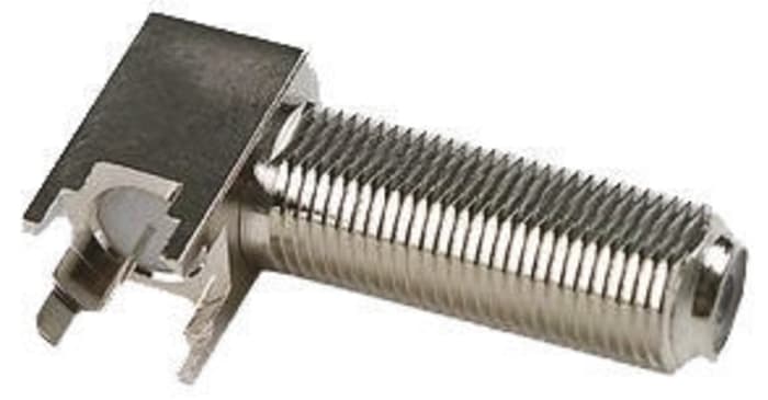Amphenol, jack Through Hole F Connector, 75Ω, Solder Termination, Right Angle Body