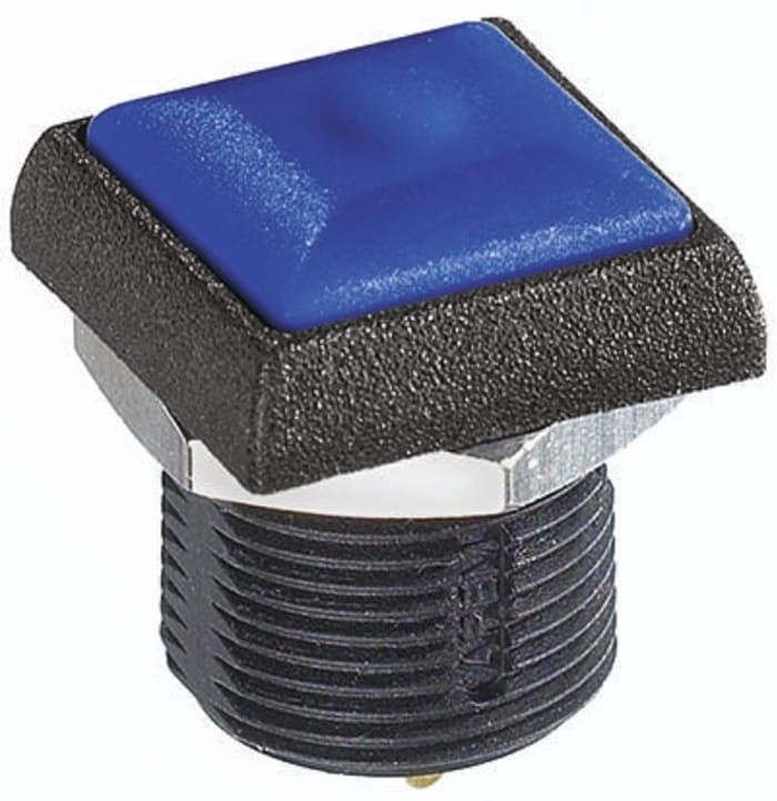 APEM Push Button Switch, Momentary, Panel Mount, 14.8mm Cutout, SPST, 250V ac, IP67