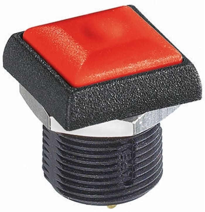 APEM Push Button Switch, Momentary, Panel Mount, 14.8mm Cutout, SPST, 250V ac, IP67
