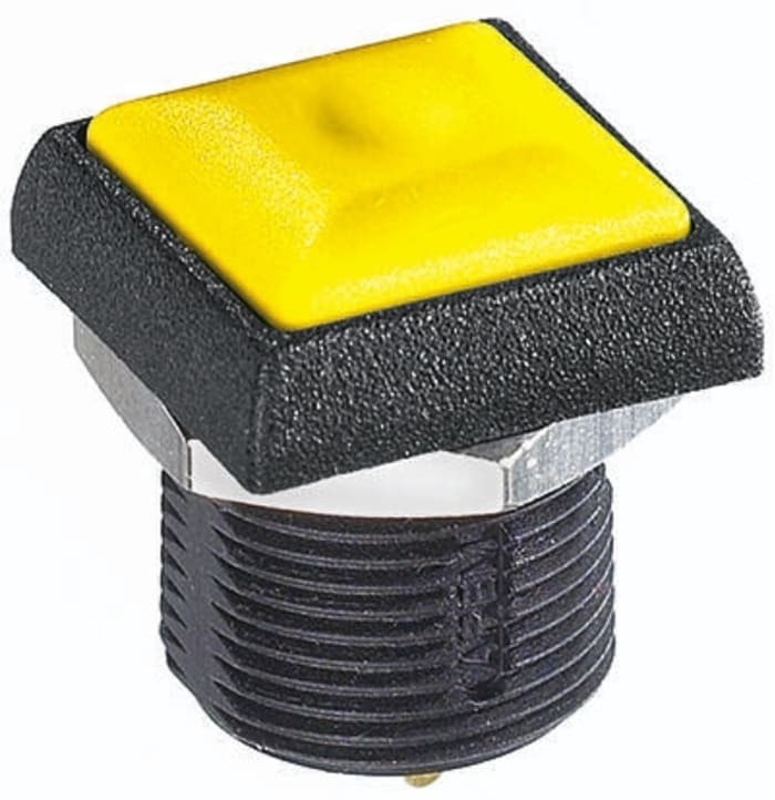 APEM Push Button Switch, Momentary, Panel Mount, 16.2mm Cutout, 1-pole on-off switch, IP67