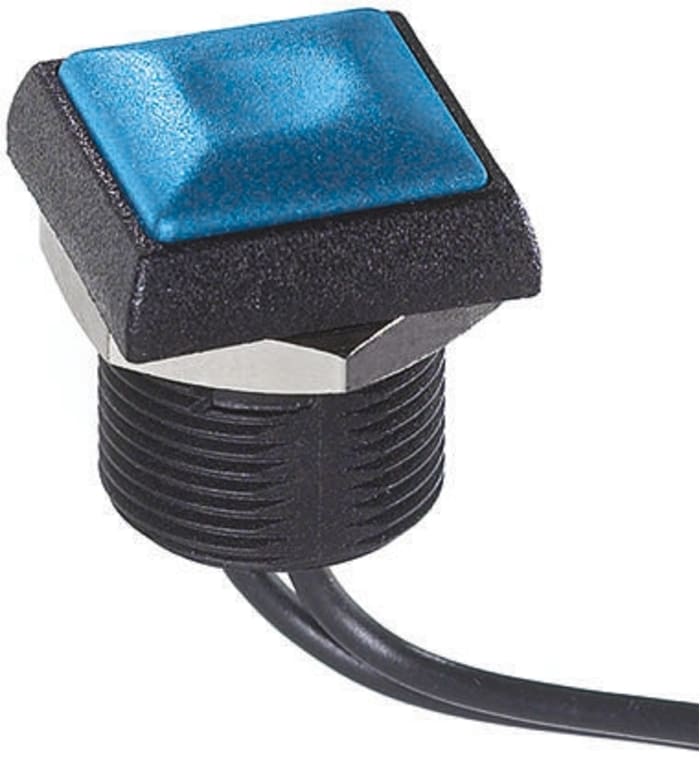 APEM Push Button Switch, Momentary, Panel Mount, 14.8mm Cutout, SPST, 250V ac, IP67