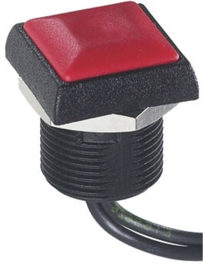 APEM Push Button Switch, Momentary, Panel Mount, 14.8mm Cutout, SPST, 250V ac, IP67