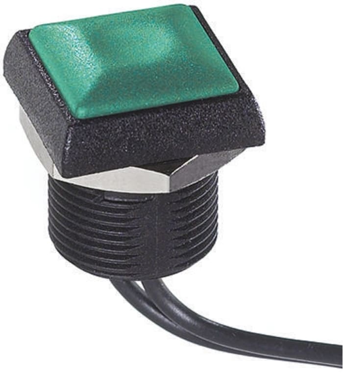 APEM Push Button Switch, Momentary, Panel Mount, 14.8mm Cutout, SPST, 250V ac, IP67
