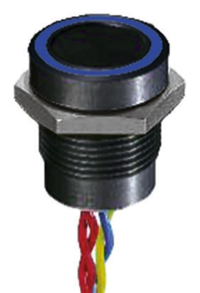 APEM Illuminated Piezo Switch, Momentary, Pulse, SPST, IP68, Flying Lead, 200 mA @ 24 V dc, -40 → +75°C
