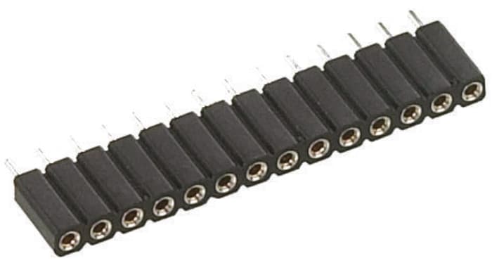 11 Way Preci-Dip Straight Through Hole 2.54mm SIL Socket, Solder, 3A 100 V ac, 150 V dc