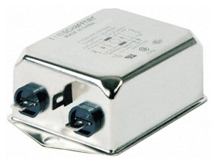 Schaffner, FN2030 10A 250 V ac/dc 400Hz, Chassis Mount EMI Filter, Fast-On, Single Phase