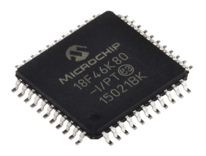 Microchip, 8bit PIC, PIC18F Microcontroller, 64MHz, 64 kB Flash, 44-Pin TQFP