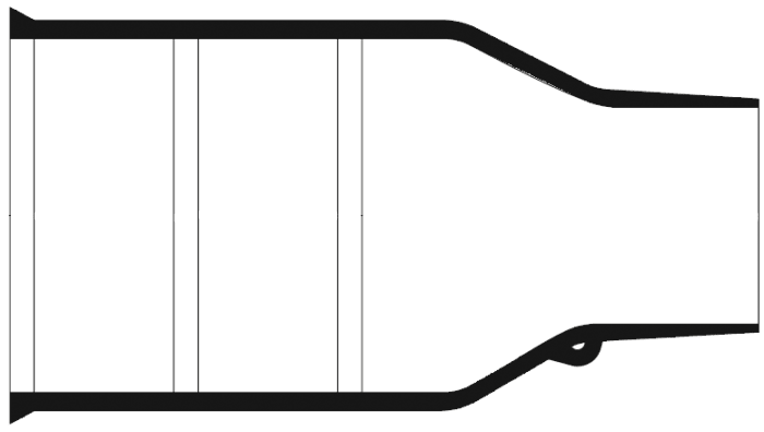 Embout de câble droit TE Connectivity, diamètre interne: 43mm, LFH Polyoléfine, 1 voie