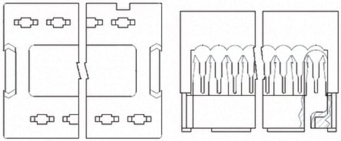 TE Connectivity 14-Way IDC Connector Plug for Cable Mount, 2-Row