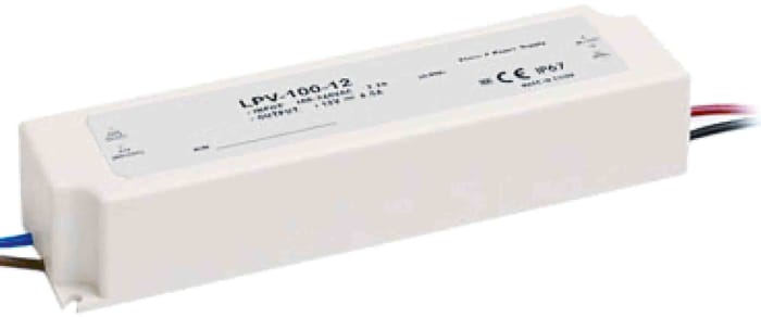 MEAN WELL LED Driver, 48V Output, 100.8W Output, 2.1A Output, Constant Voltage