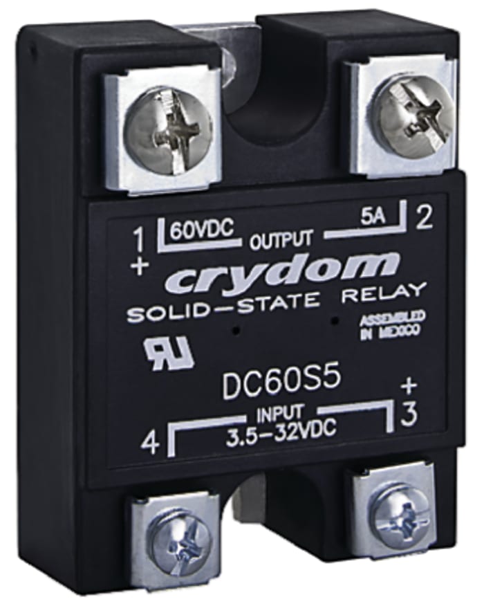 Crydom Solid State Relay, 7 A Load, Surface Mount, 60 V dc Load, 280 Vrms/V dc Control