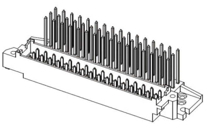 Harting 09 06 48 Way 5.08mm Pitch, Type F Class C1, 3 Row, Straight Din Connector, Plug