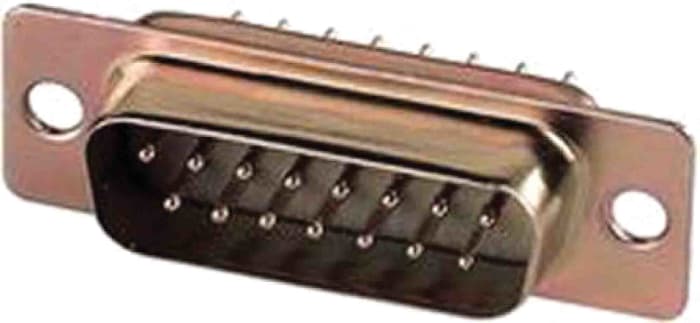 Harting Panel Mount, 15 Pin Solder D-sub Connector Plug