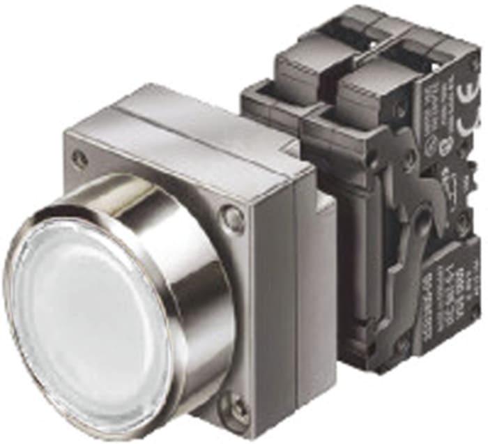 Siemens 3SB3 Series Push Button, Panel Mount, 22.3mm Cutout, SPST, IP67