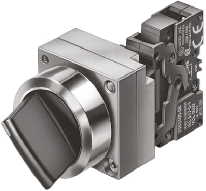 Siemens 3 Position 2 x 50° Rotary Switch, 400 V ac/dc, Momentary Actuator