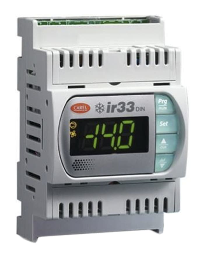 Carel DN33 PID Temperature Controller, 144 x 70mm, 2 Output Relay, 12 → 24 V ac, 12 → 30 V dc Supply