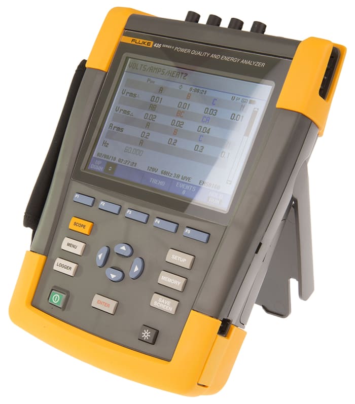 Fluke 435 Power Quality Analyser, 3-Phase, 6000A ac Max, 1000V ac Max - RS Calibrated