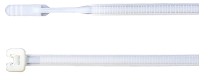 Serre-câble HellermannTyton Q50L, 410mm x 4,7 mm, Naturel, en Polyamide 6.6 (PA66), x 100