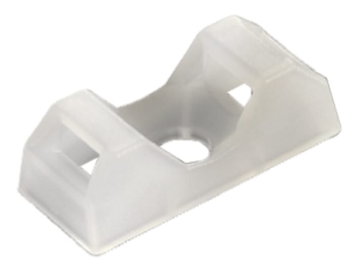 Sujetacables para atados autoadhesiva HellermannTyton CTQM5 de Poliamida 6,6 (PA66) Natural, dim. 21mm x 9,5 mm