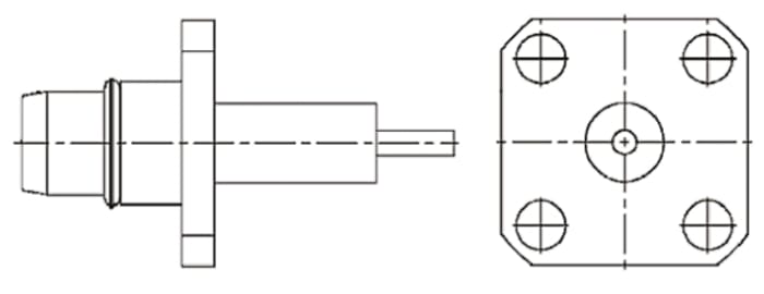 TE Connectivity, Jack Panel Mount, Solder Termination, Straight Body