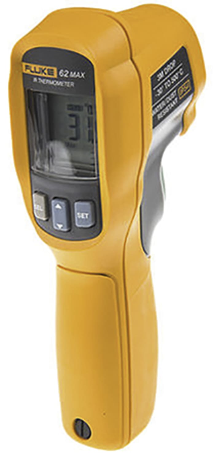 Fluke 62 MAX Infrared Thermometer, -30°C Min, +500°C Max, ±1.5 % Accuracy, °C and °F Measurements