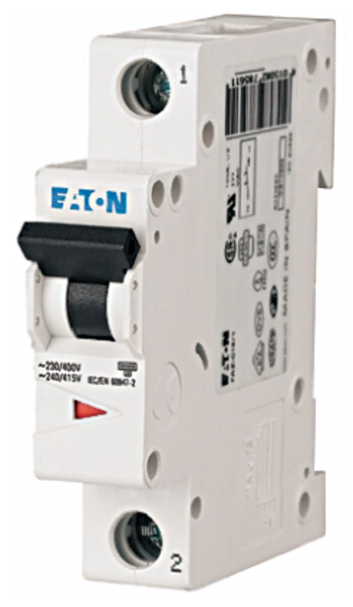 Interruptor automático 1P, 40A, Curva Tipo C, Poder de corte 6 kA, xEffect, Montaje en Carril DIN