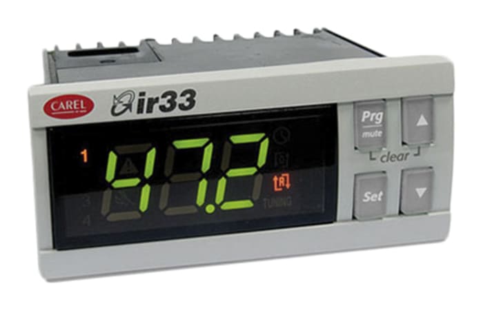 Carel IR33 Panel Mount PID Temperature Controller, 76.2 x 34.2mm, 2 Output Relay, 115 → 230 V ac Supply Voltage