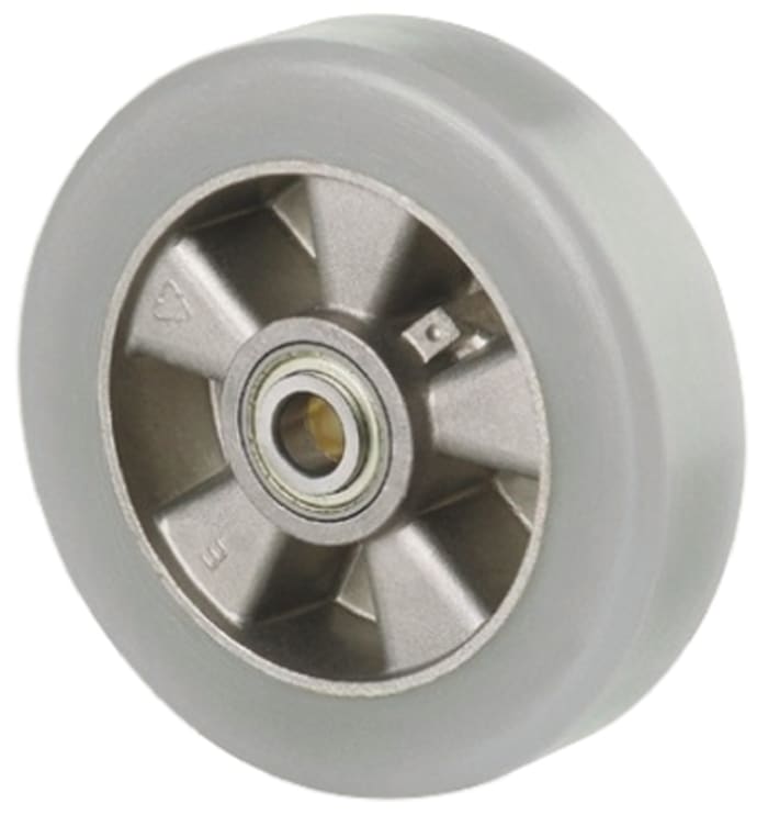 Tente Yellow Polyurethane Corrosion Resistant, Vulcanized Trolley Wheel, 800kg