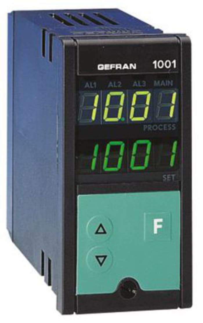 Gefran 1000 PID Temperature Controller, 48 x 96 (1/8 DIN)mm, 1 Output Logic, Relay, 100 → 240 V ac/dc Supply