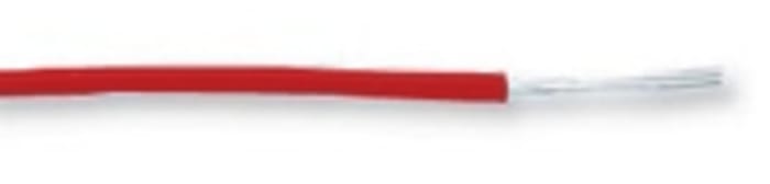 RS PRO Red 0.124 mm² Harsh Environment Wire, 26, 7/0.15 mm, 100m, PTFE Insulation