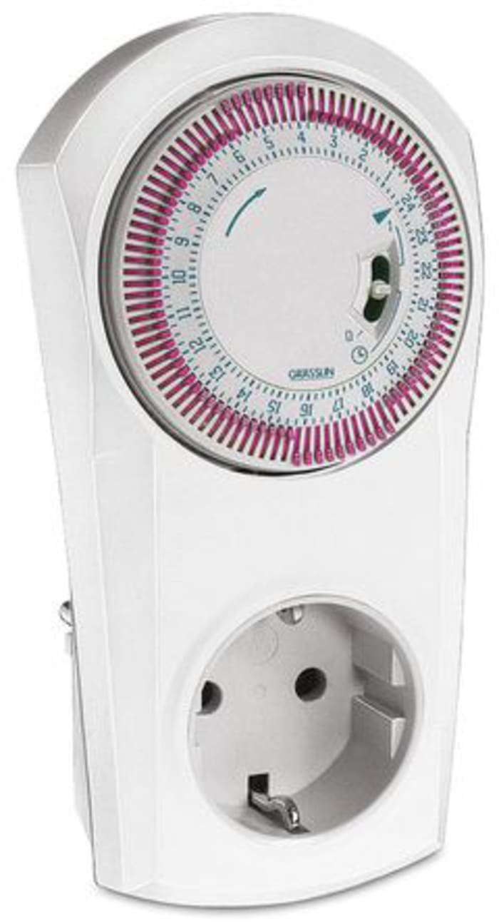 Grasslin Analogue Timer Switch Schuko 230 V ac