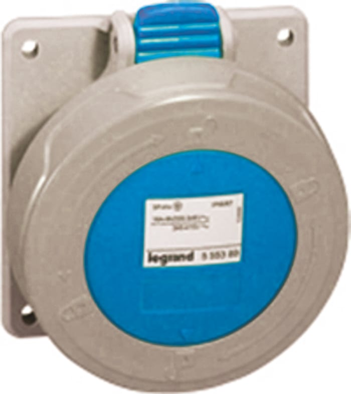 Connecteur industriel Legrand P17 Tempra Pro Femelle, 2P+E, 63A, 200 → 250 V, Montage panneau