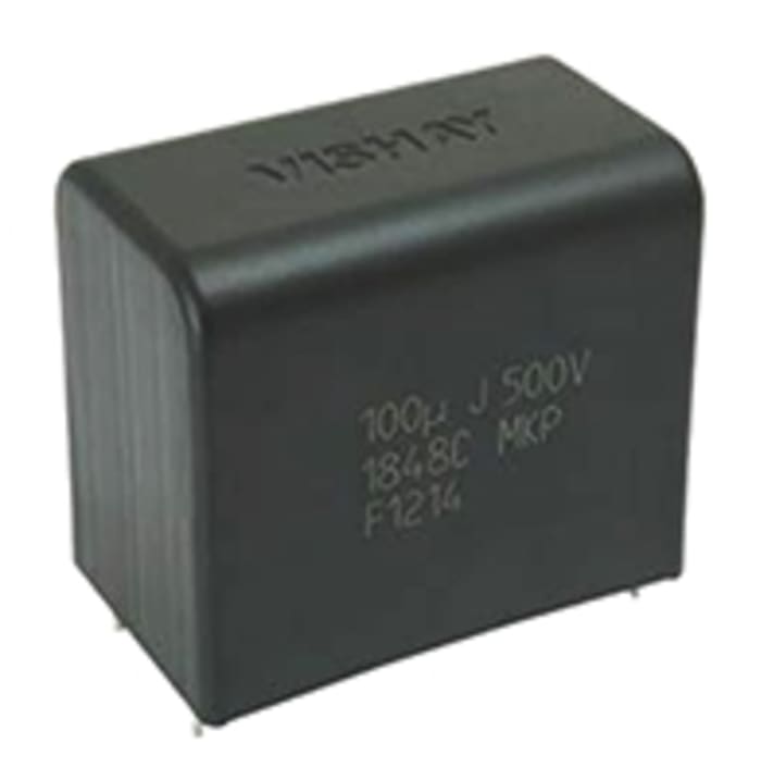 Vishay MKP1848C DC-Link Polypropylene Film Capacitor, 1.2kV dc, ±5%, 1μF, Through Hole