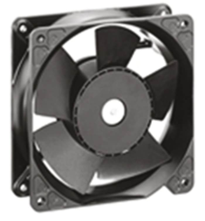 ebm-papst 4100 NH6 - S-Force Series Axial Fan, 24 V dc, DC Operation, 440m³/h, 60W, 119 x 119 x 38mm