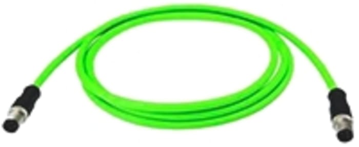 M12x1 D CONN CABLE PLG-PLG 3.0M CAT 5