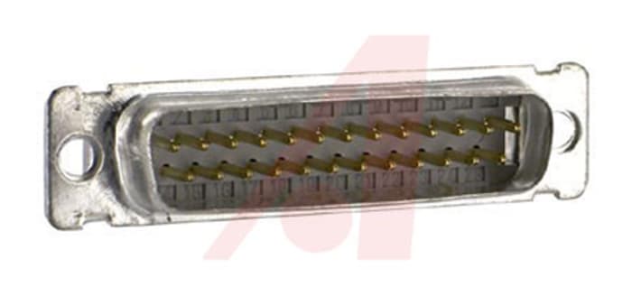 3M 8200 25 Way Right Angle Cable Mount D-sub Connector Plug, 1.27mm Pitch