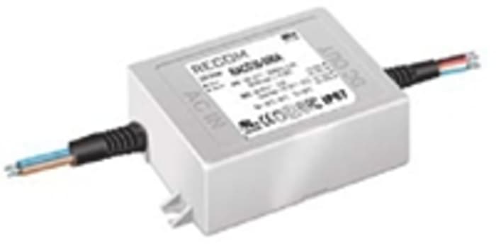 Driver LED corriente constante Recom, IN: 90 → 305 V ac, OUT: 24 → 36V, 1A, 36W, IP67