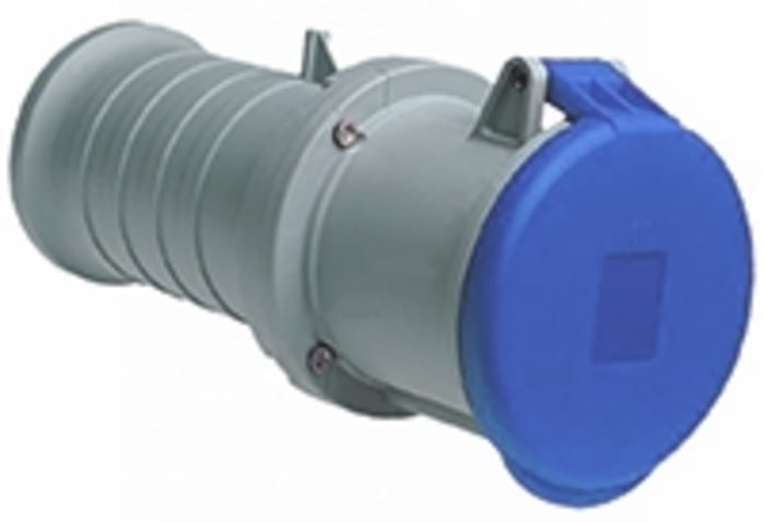 Amphenol Industrial, Easy & Safe IP44 Blue Cable Mount 2P + E Industrial Power Socket, Rated At 64A, 230 V