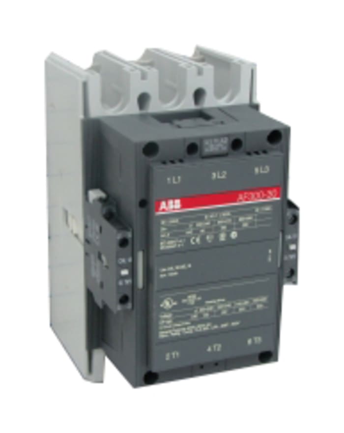 ABB A260-30-11-34 A Line Contactor, 208 V Coil, 3-Pole, 400 A, 140 kW, 3NO (Main), NO/NC (Auxiliary), 220 V dc, 690 V ac