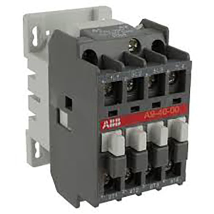 ABB A Line Series Contactor, 120 V Coil, 4-Pole, 25 A, 5.5 kW, 4NO (Main), 440 V dc, 690 V ac