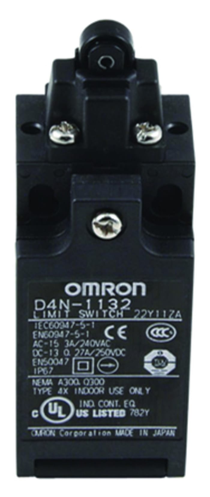 Omron D4N Series Roller Plunger Top Plunger, NO/NC, IP67, DPST