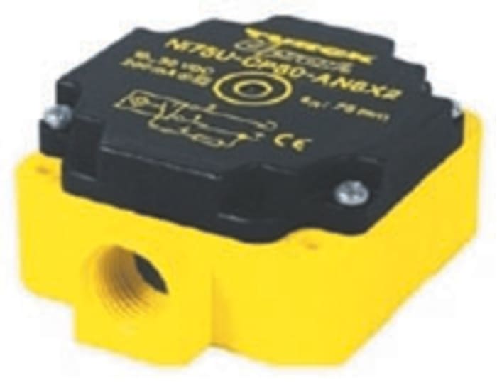 Turck Block-Style Proximity Sensor, 1/2-14 NPT, 40 mm Detection, NO/NC Output, 10 → 65 V dc, IP67