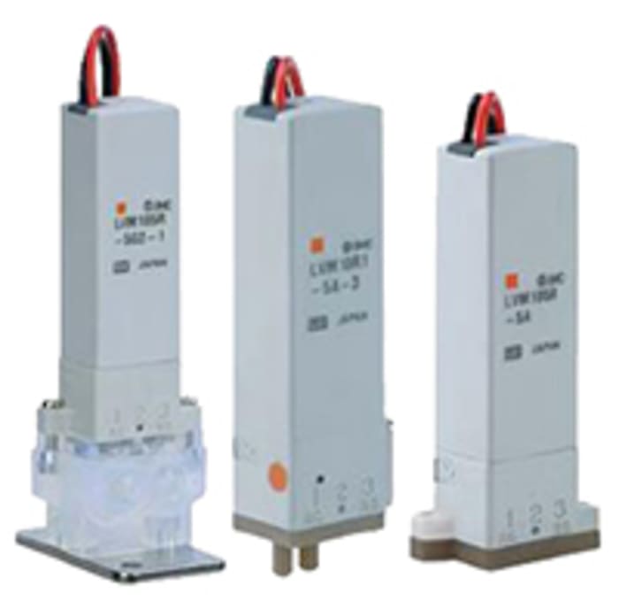 SMC Solenoid Valve LVM105R-5E2U-1-Q, 3 port(s) , NO/NC, 24 V dc, 1/4in