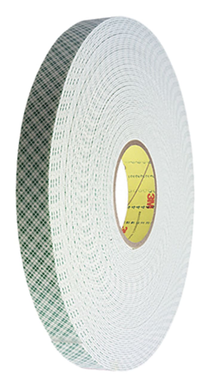 3M 4016 Clear Foam Tape, 25.4mm x 33m, 1.6mm Thick