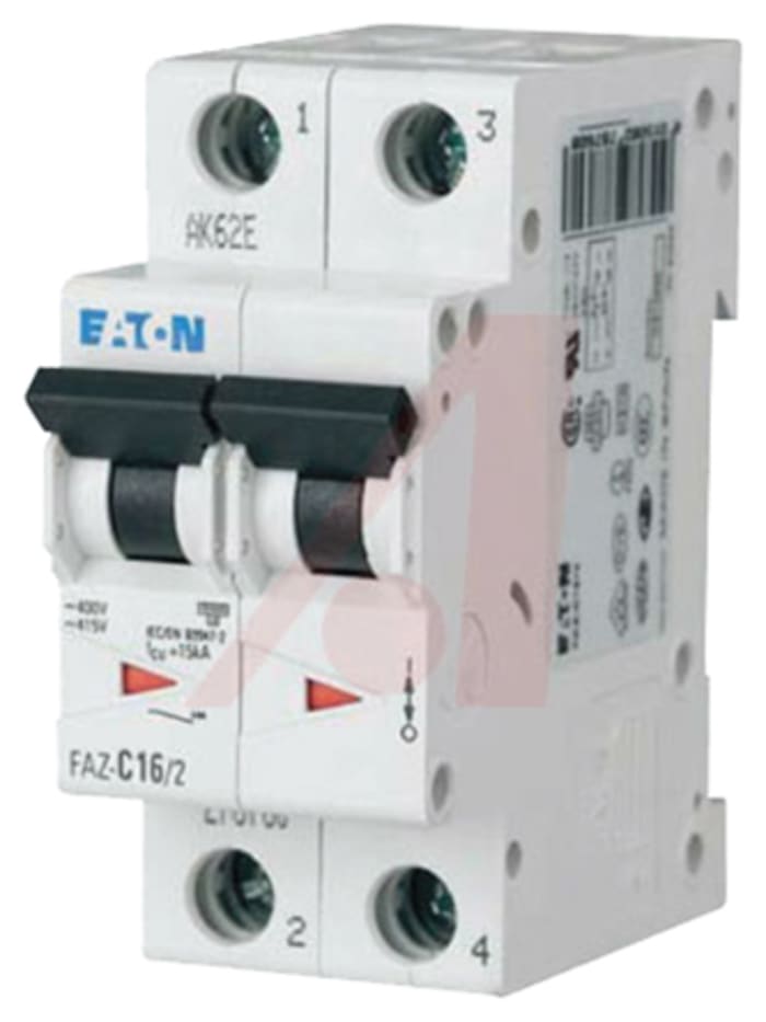 Eaton xEffect MCB, 2P, 32A Curve D, 240 → 415V AC, 10 kA Breaking Capacity