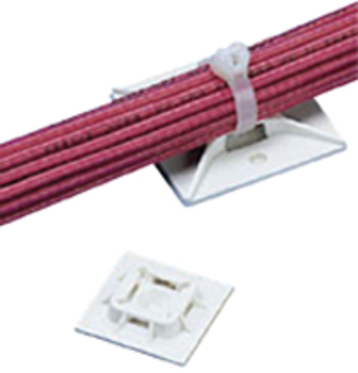 Support de serre-câble Panduit ABM autoadhésive, 28.7mm x 28,7 mm, Ø fixation 5.2mm