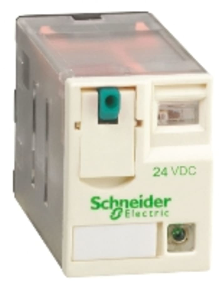 Relais Schneider Electric, 2 RT, bobine 24V c.c. Enfichable 900mW